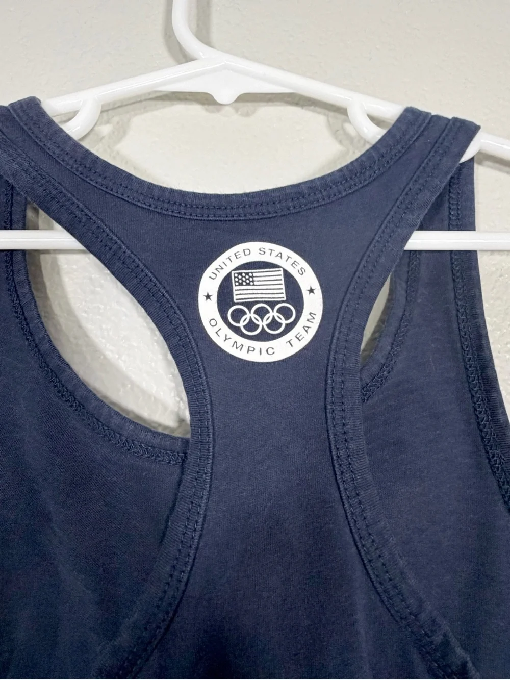 Nike Shirt Navy Blue USA Olympic Team Racerback Tank Top Sport Girl Youth Large